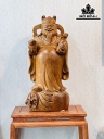 Tượng Thần Tài Gỗ Ngọc Am Cao 81 Ngang 34 Sâu 24 (cm)