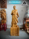 Tượng Trần Quốc Tuấn Gỗ Ngọc Am Cao 140 Ngang 40 Sâu 37 (cm)