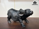 Tượng Trâu Gỗ Mun Sừng Cao 18 Ngang 32 Sâu 14 (cm)