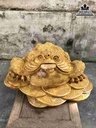 Tượng Cóc Ngậm Tiền gỗ nu kháo  Rộng 51 Dày 53 Cao 26 (cm)