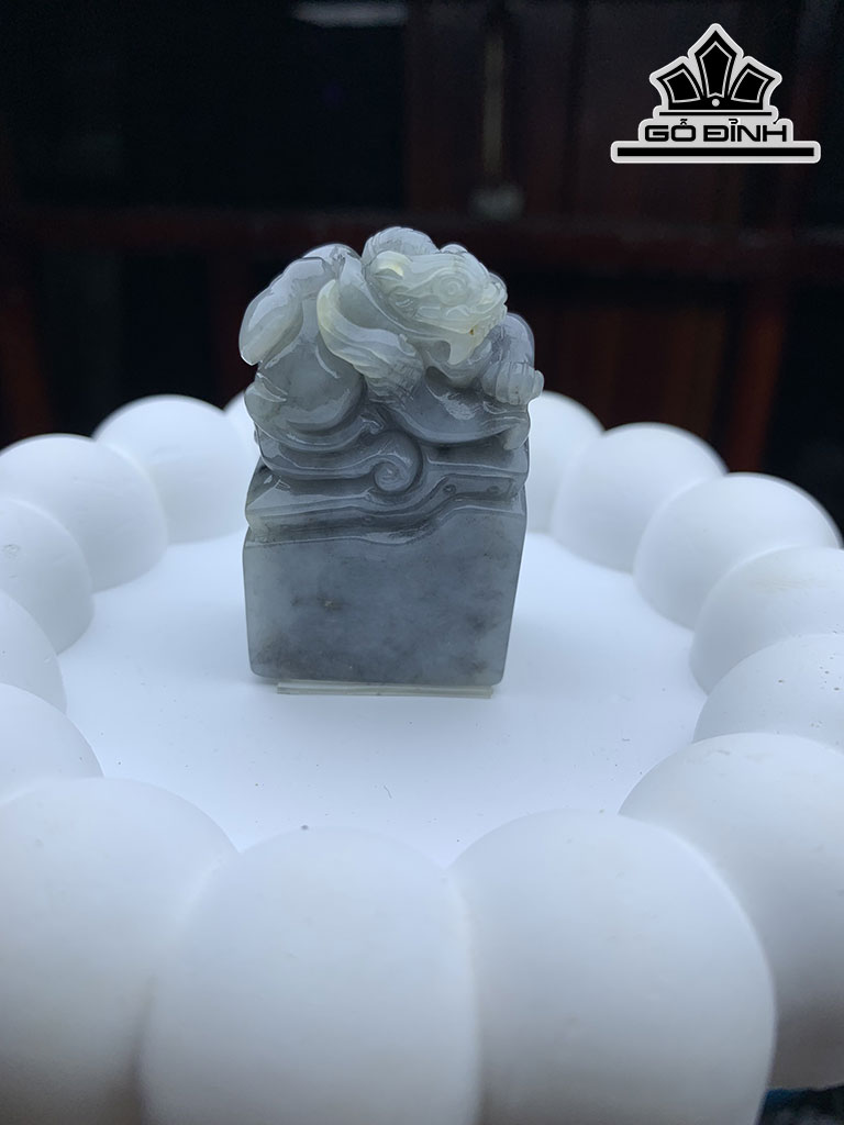 Ấn Tỳ Hưu Đá Cẩm Thạch Cao 49,2 Ngang 29,7 Sâu 18,2 (mm) 69,5g