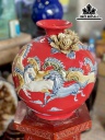 Bình Gốm Mã Đáo Thành Công Gốm Bát Tràng Cao 30 Ngang 27 (cm)