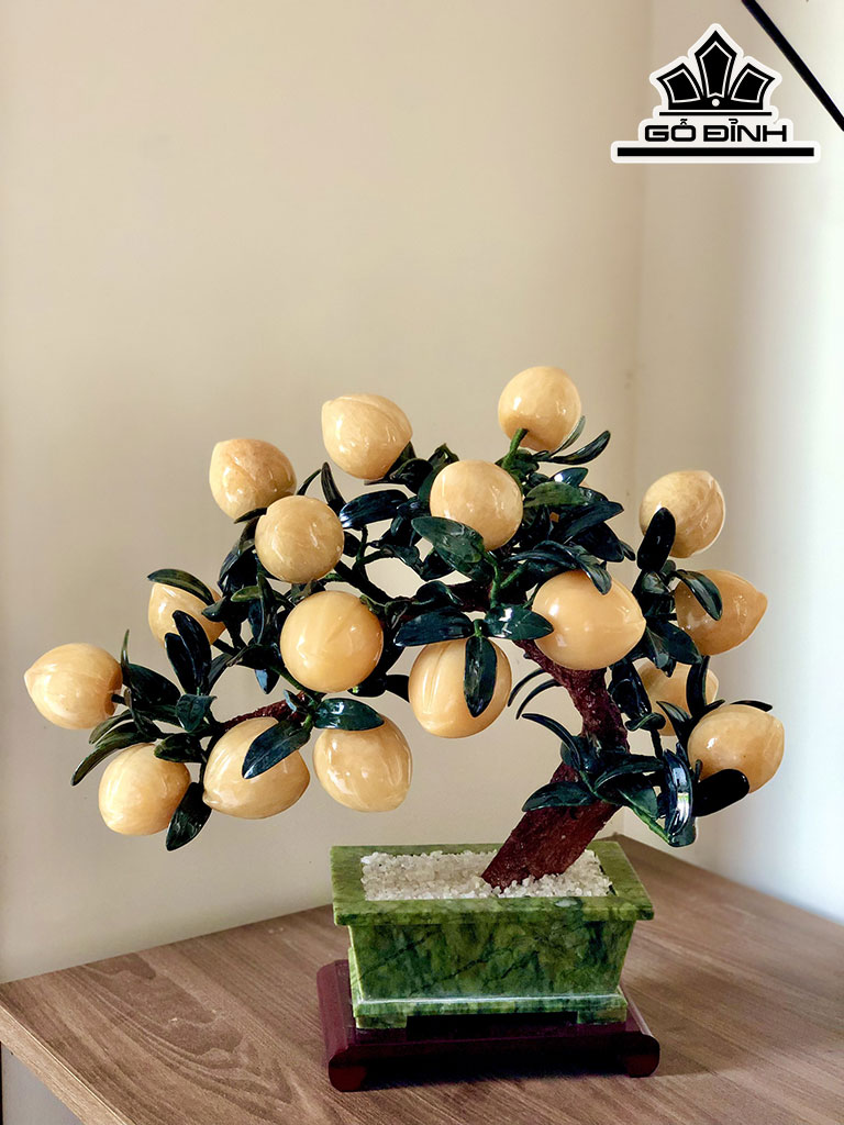 Cây Đào 18 Quả Đá Ngọc Hoàng Long Cao 43 Ngang 48 (cm) 9kg