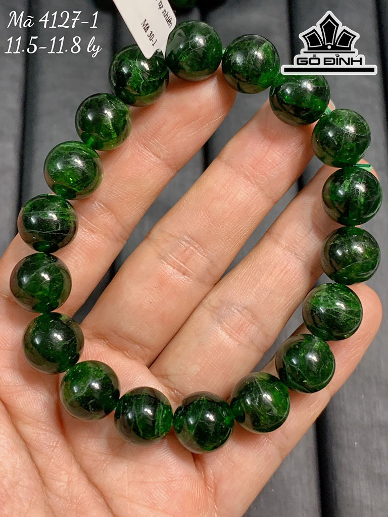 Vòng Tay Đá Diopside Đường Kính Hạt  11 (mm)