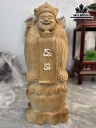 Tượng Thần Tài Gỗ Pơ Mu Cao 70 Ngang 23 Sâu 20 (cm)