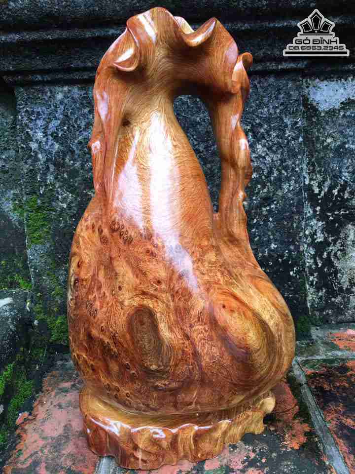 Bình Phay Gỗ Nu Hương  Cao 52 Rộng 33 Dày 12 (cm)