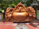 Tượng Tam Cóc Ngậm Tiền Gỗ Hương Cao 36 Ngang 60 Sâu 38 (cm)