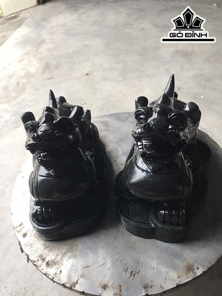 Cặp Tỳ Hưu Đá Đen Bồ Kết Yên Bái Cao 18 Ngang 28 (cm) 15kg