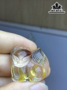 Mặt Dây Chuyền Hồ Ly Chúa Đá Thạch Anh Tóc Vàng Bã Mía Cao 29 Ngang 26 (mm)