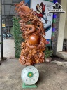 Tượng Nhất Long Gỗ Hương Cao 95 Ngang 48 Sâu 30 (cm)