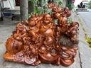 Tượng Phật Di Lặc Ngũ Phúc Gỗ Hương Cao 69 Ngang 90 Sâu 46 (cm)