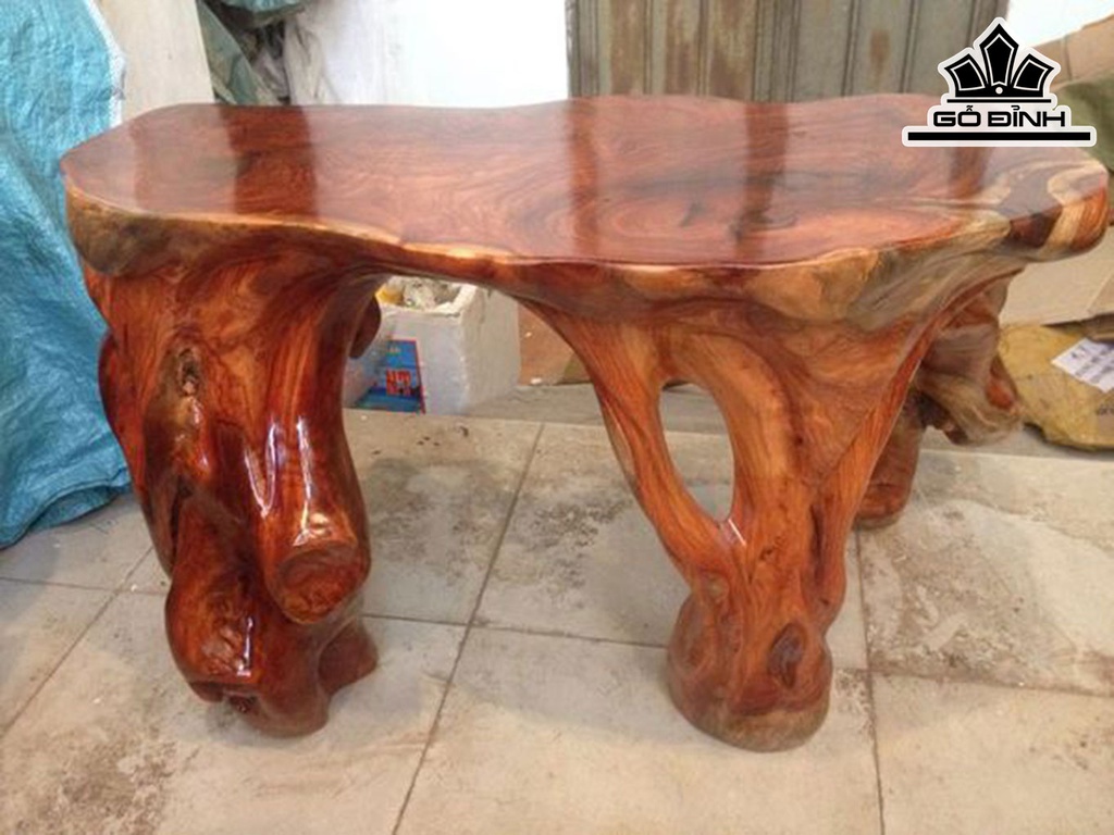 Đôn Gỗ Gỗ Gõ Đỏ (Cà te) Cao 52 Ngang 90 Sâu 50 Mặt 76-36 (cm) DC1620