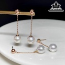 Bông Tai Ngọc Trai Tròn Size 10 li (Chế Tác Vàng Tùy Mẫu)