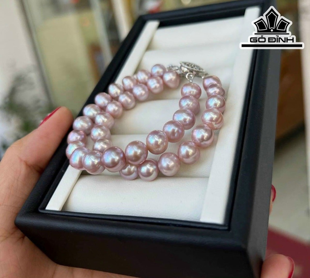 Vòng Tay Ngọc Trai Đôi Ovan Size 7-8 li