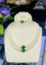 Set 3 Món Vòng Cổ Ngọc Trai Ovan Size 8 li