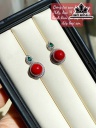 Bông Tai San Hô Đỏ Size 10 li
