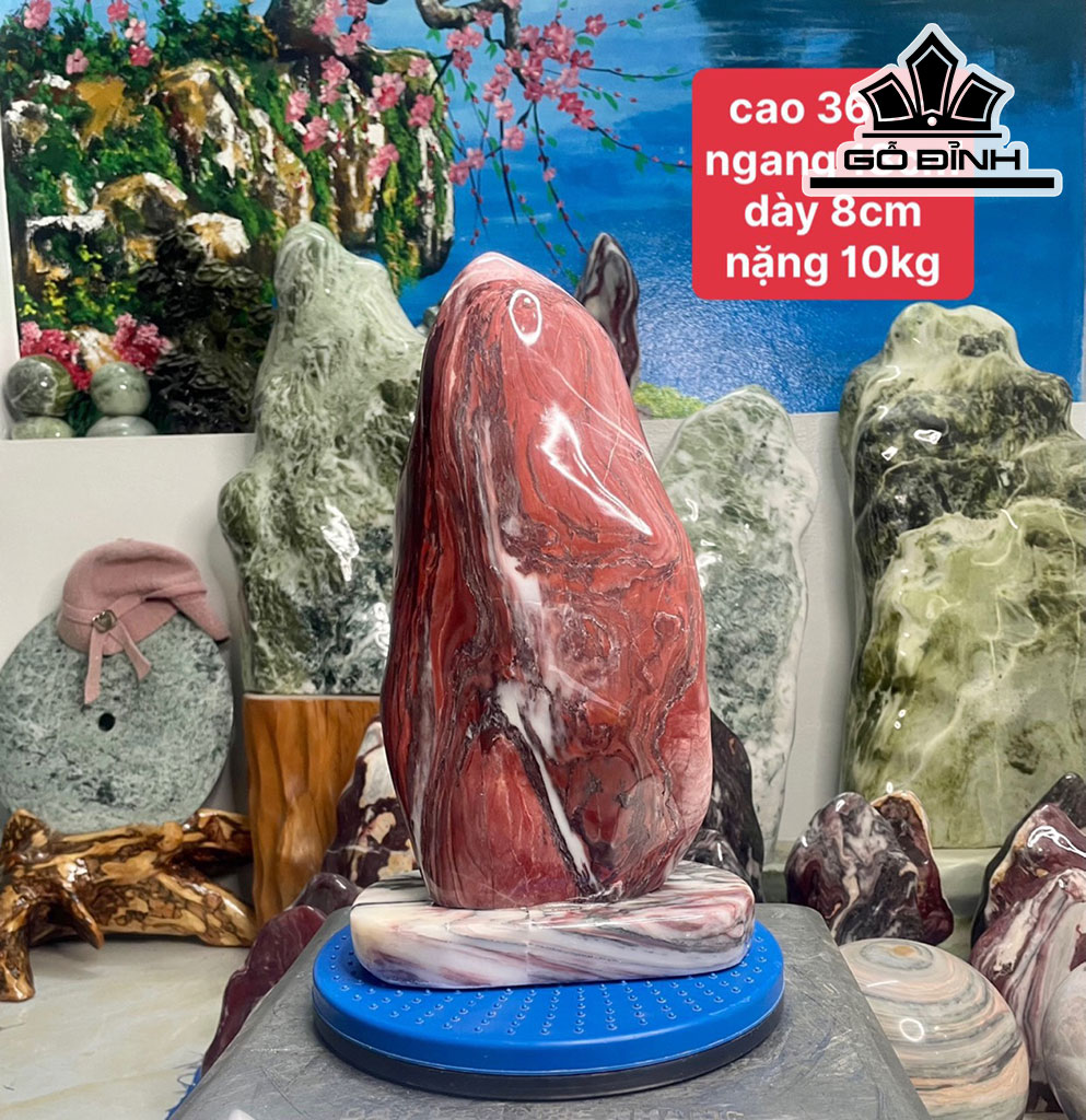 Tác Phẩm Đá Serpentine Cao 36 Ngang 18 Sâu 8 (cm) 10kg