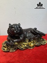 Tượng Hổ Phong Thủy Gỗ Trắc Cao 13 Ngang 27 Sâu 16 (cm)