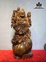 Tượng Phật Di Lặc Nhất Phúc Gỗ Ngọc Am Cao 76 Ngang 36 Sâu 30 (cm)