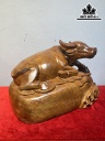 Tượng Trâu Gỗ Ngọc Am Cao 27 Ngang 38 Sâu 21 (cm)