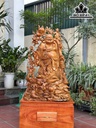 Tượng Phật Di Lặc Ngũ Phúc Gỗ Ngọc Am Cao Cả Kỷ 147 Riêng Tượng 105 Ngang 70 Sâu 40 (cm)