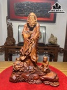 Tượng Đạt Ma Sư Tổ Gỗ Sưa Cao 42 Ngang 30 Sâu 2 (cm)