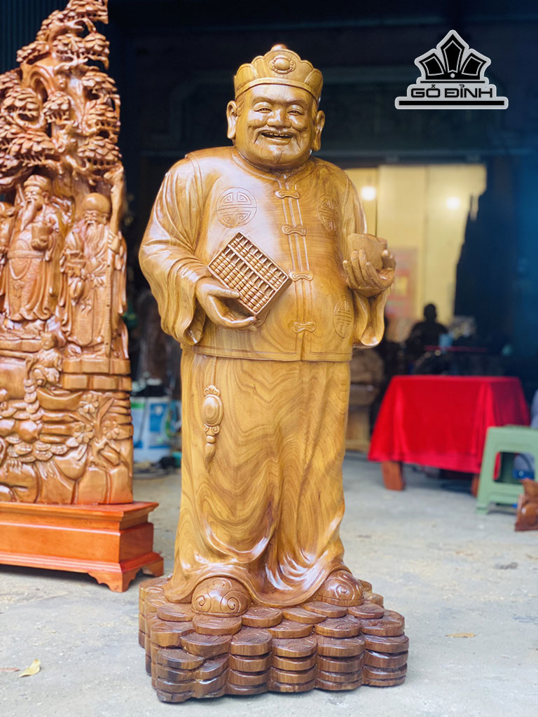 Cụ Thương Gia Gỗ Cẩm Vàng Cao 120 Ngang 50 Sâu 40 (cm)