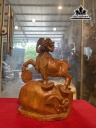 Tượng Dê Phong Thủy Gỗ Ngọc Am Cao 40 Ngang 30 Sâu 16 (cm)