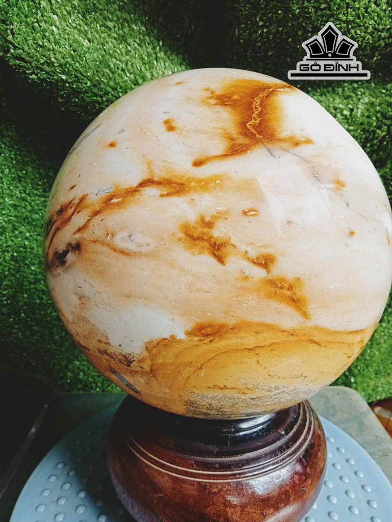 ,Bi Cầu Gỗ Hóa Ngọc Đường Kính Hạt 18 (cm) 6kg