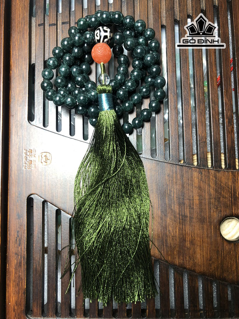 Chuỗi 108 Hạt Đá Cẩm Thạch Đường Kính 8,3 (mm) 123g