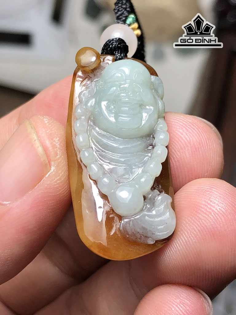 Mặt Dây Chuyền Di Lặc Đá Cẩm Thạch Cao 33 Ngang 15,9 Sâu 8,9 (mm) 8g