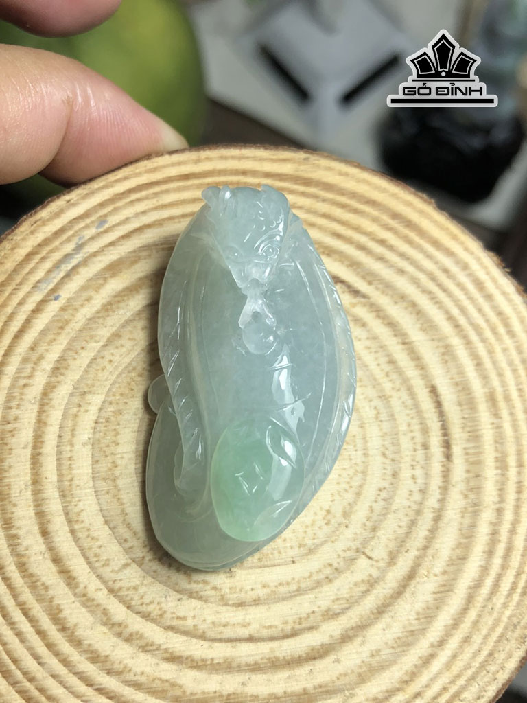 Mặt Dây Chuyền Rắn Đá Cẩm Thạch Cao 46,3 Ngang 26,3 Sâu 15,8 (mm) 27g