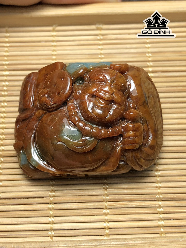 Mặt Dây Di Lặc Đá Cẩm Thạch Cao 27 Ngang 36 Sâu 21 (mm) 39g