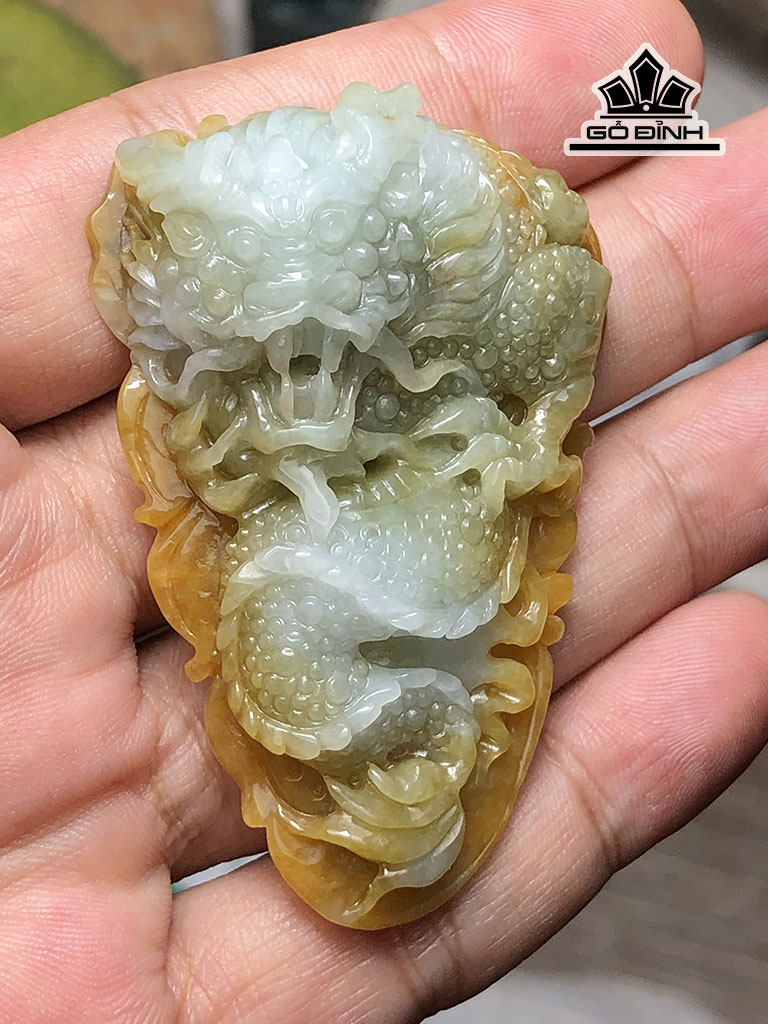 Rồng Đá Cẩm Thạch Cao 61 Ngang 41 Sâu 16,3 (mm)