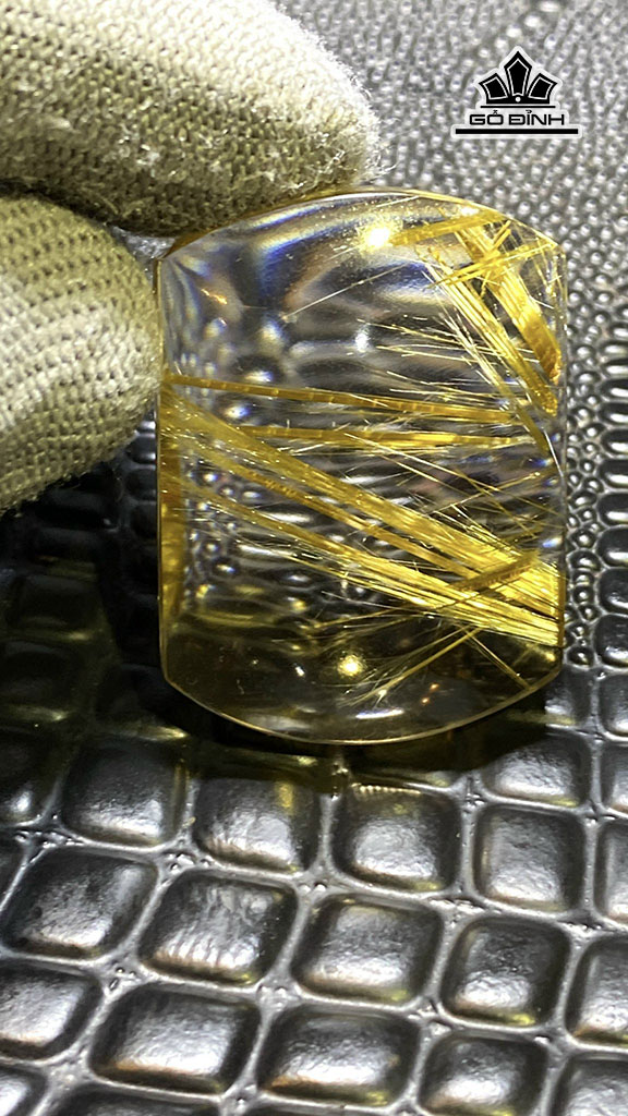 Mặt Dây Chuyền Đá Thạch Anh Tóc Vàng Cao 39 Ngang 29 Sâu 13 (mm) 26,8g