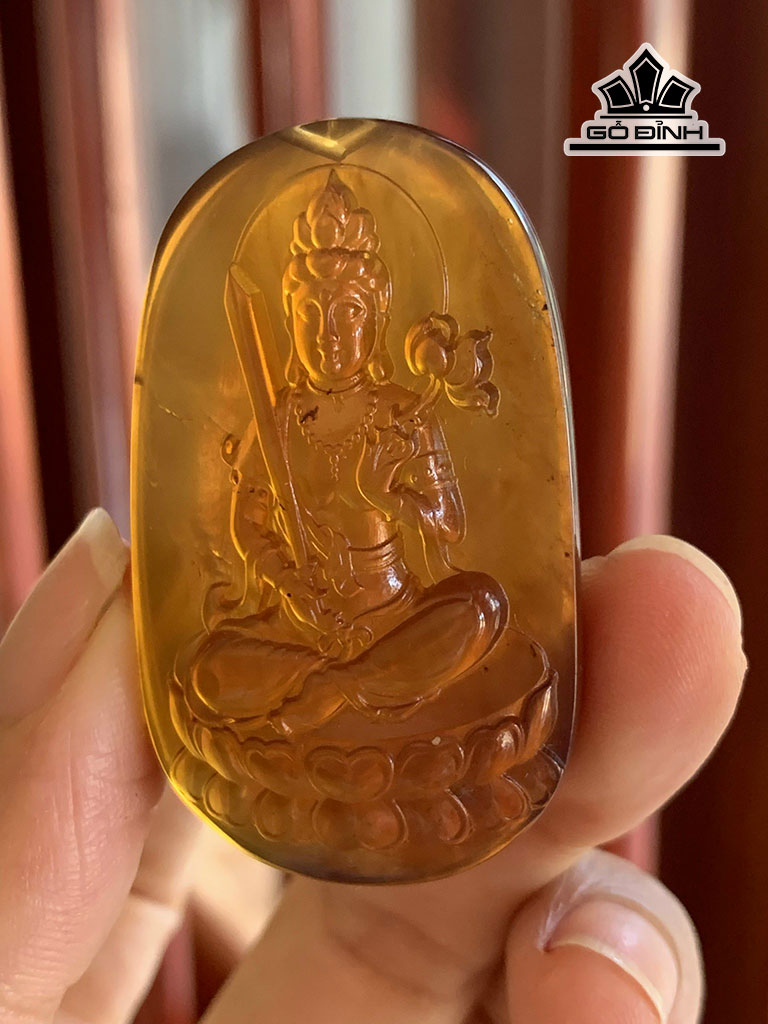 Mặt Dây Chuyền Hư Không Đá Hổ Phách Cao 48,5 Ngang 29 Sâu 14,5 (mm) 13,3g