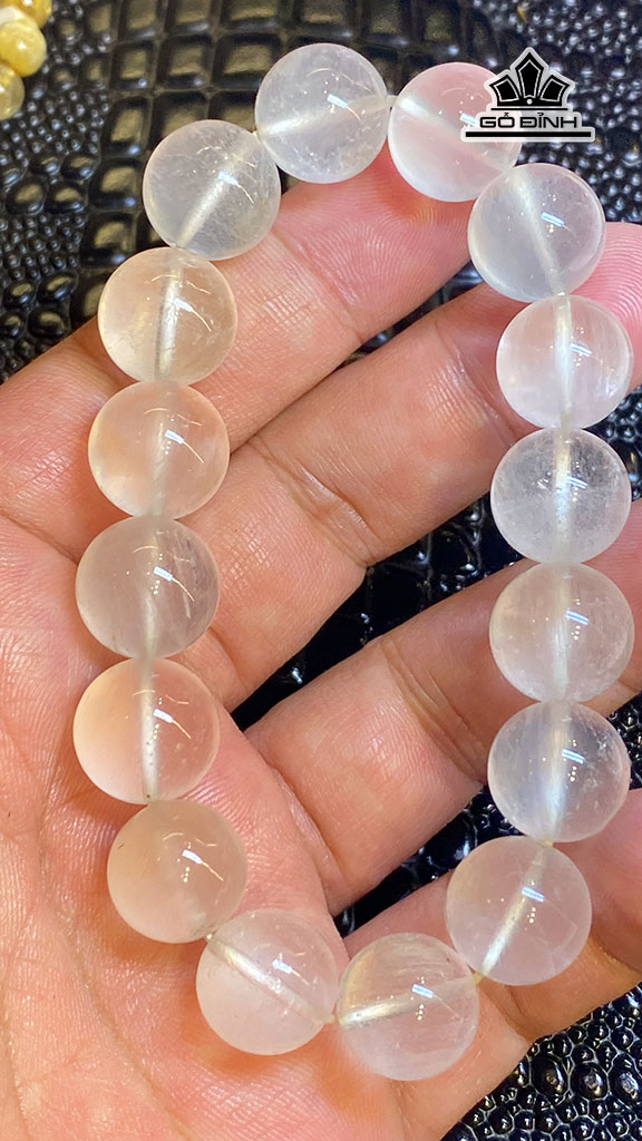 Vòng Tay Đá Thạch Anh Tóc Trắng Đường Kính 13,3 (mm) 53,6g