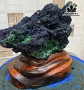 Tác Phẩm Đá Azurite Cộng Sinh Cùng Malachite Cao 18 Ngang 16 (cm) 2,5kg