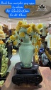 Tác Phẩm Bình Hoa Mai Phú Quý Đá Serpentine Cao 43 Ngang 22 Sâu 10 Riêng Đá Cao 25 (cm)