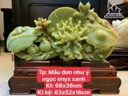 Tác Phẩm Mẫu Đơn Như Ý Đá Onyx Xanh Cao 63 Ngang 52 Sâu 16 Riêng Đá Cao 66 Ngang 36 (cm)