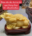 Thiềm Thừ Tài Lộc Đá Ngọc Hoàng Long Cao 28 Ngang 20 Sâu 18 (cm)