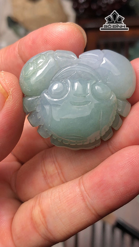 Mặt Dây Chuyền Cua Đá Cẩm Thạch Cao 31,6 Ngang 36,3 Sâu 12,6 (mm) 25g