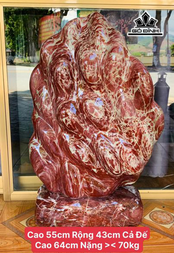 Tác Phẩm Đá Serpentine Cao 64 Ngang 43 Riêng Đá Cao 55 (cm) 70kg