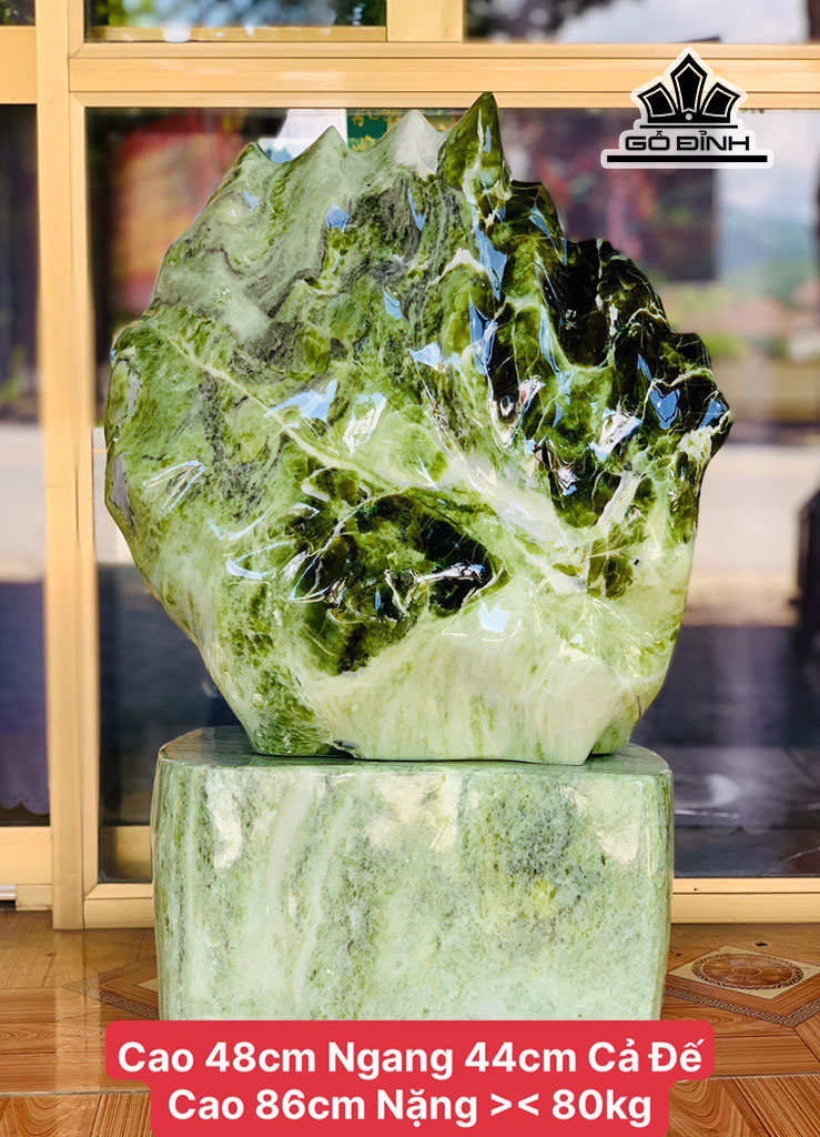 Tác Phẩm Đá Serpentine Cao 86 Ngang 44 Riêng Đá Cao 48 (cm) 80kg