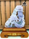 Cây Nhân Sâm Và Hoa Mẩu Đơn Đá Flourite Cao 42 Ngang 36 (cm) 6,3kg Riêng Đá Cao 30 Ngang 28 (cm) 4,8kg