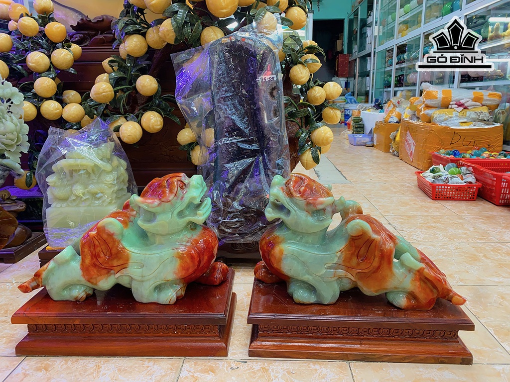 Tỳ Hưu Đá Serpentine Cao 30 (cm)