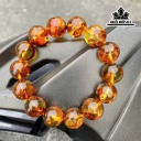 Vòng Tay Đá Hổ Phách Hoa Đường Kính 13 - 14 (mm)