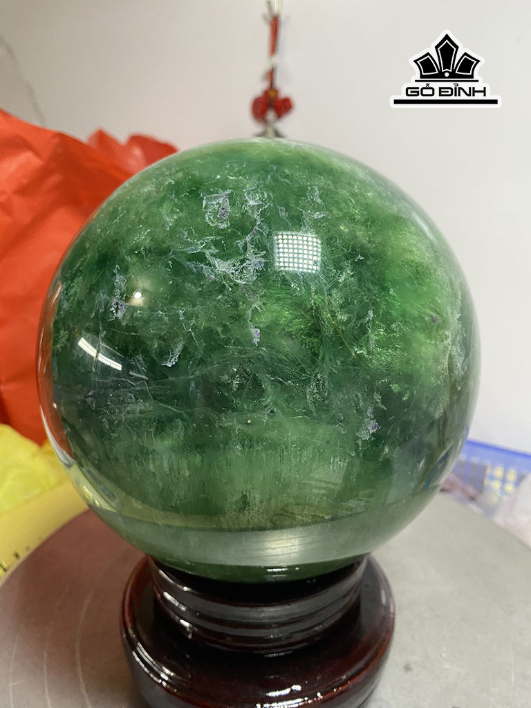 Bi Cầu Đá Flourite Đường Kính 14 (cm) 5,68kg