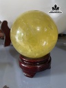 Bi Cầu Đá Thạch Anh Vàng Đường Kính 8,6 (cm) 880g