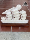 Tác Phẩm Thuận Buồn Xuôi Gió Đá Onyx Trắng Cao 40 Ngang 27 Sâu 3,5 (cm)